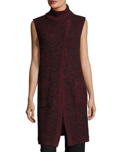 Sleeveless Turtleneck Knit Tunic