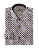 Men's Multicolor Dotted Poplin Print Dress