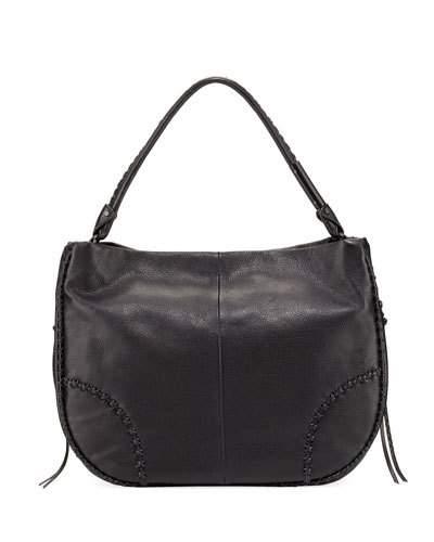 Isla Stitched Leather Hobo Bag