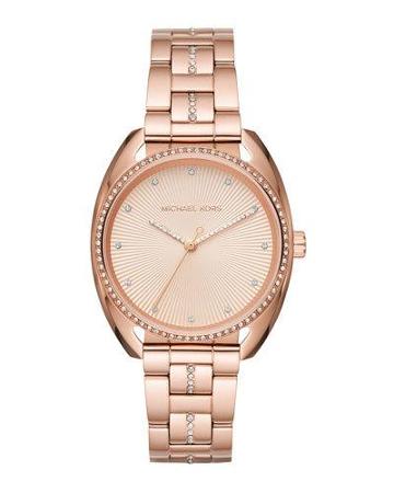38mm Libby Crystal Bracelet Watch, Rose Golden
