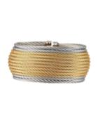 Wide Multi-row Cable Cuff Bracelet,