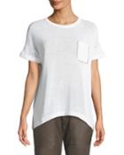 Dry Cotton Monili-trim Crewneck T-shirt