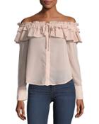 Off-the-shoulder Ruffled Top