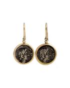 Appia 18k Gold & Silver Ottaviano Coin Drop Earrings