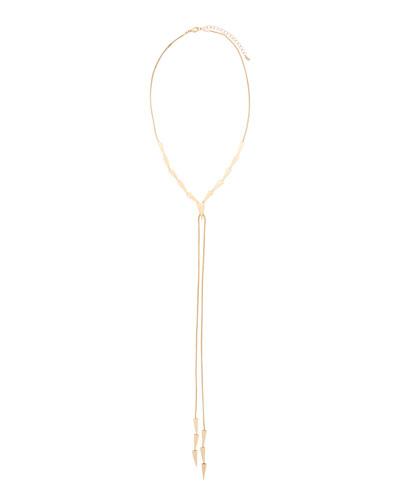 Golden Triangle Double Y-drop Necklace