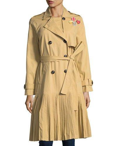 Pleated Pin Trench Coat