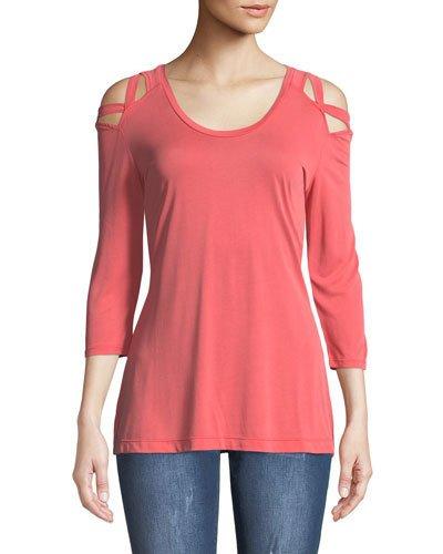 Crisscross Cold-shoulder Tee