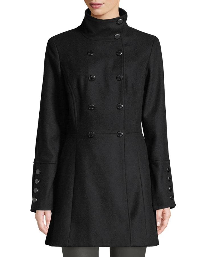 Double-breasted Fit & Flare Peacoat