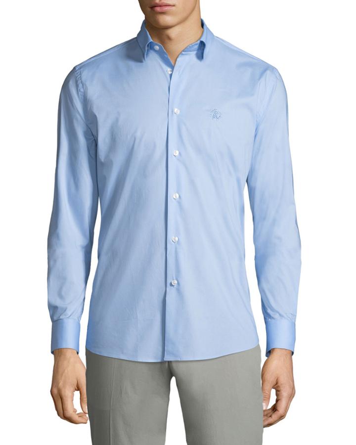Men's Slim-fit Stretch Dress Shirt,