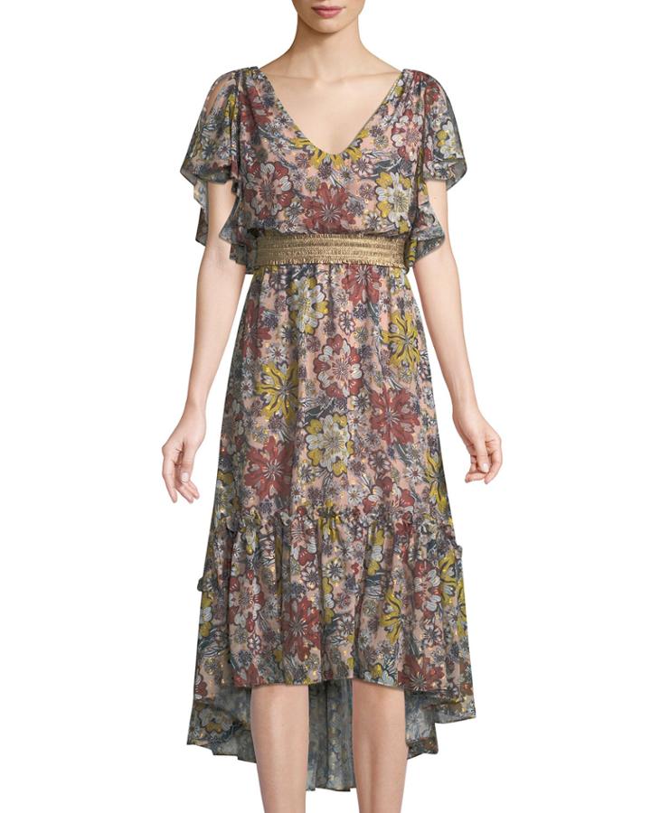 Floral Flutter-sleeve