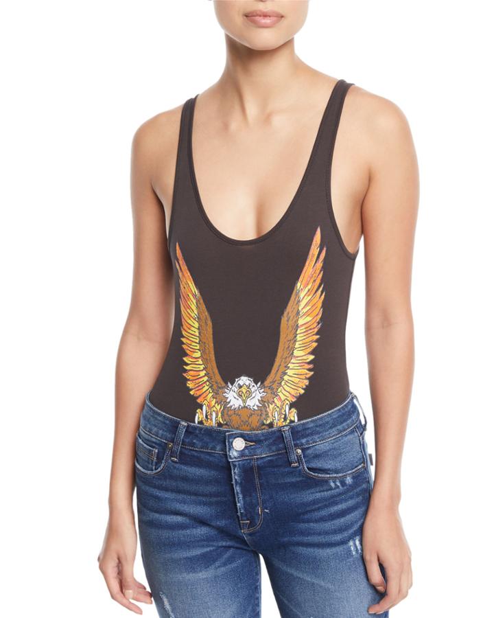 Eagle Rock Scoop-neck Bodysuit