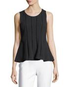 Dia Sleeveless Textured Peplum Top