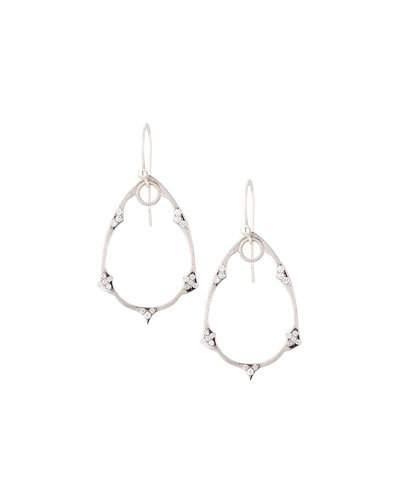 Belle 18k White Gold Diamond Dangle & Drop Earrings