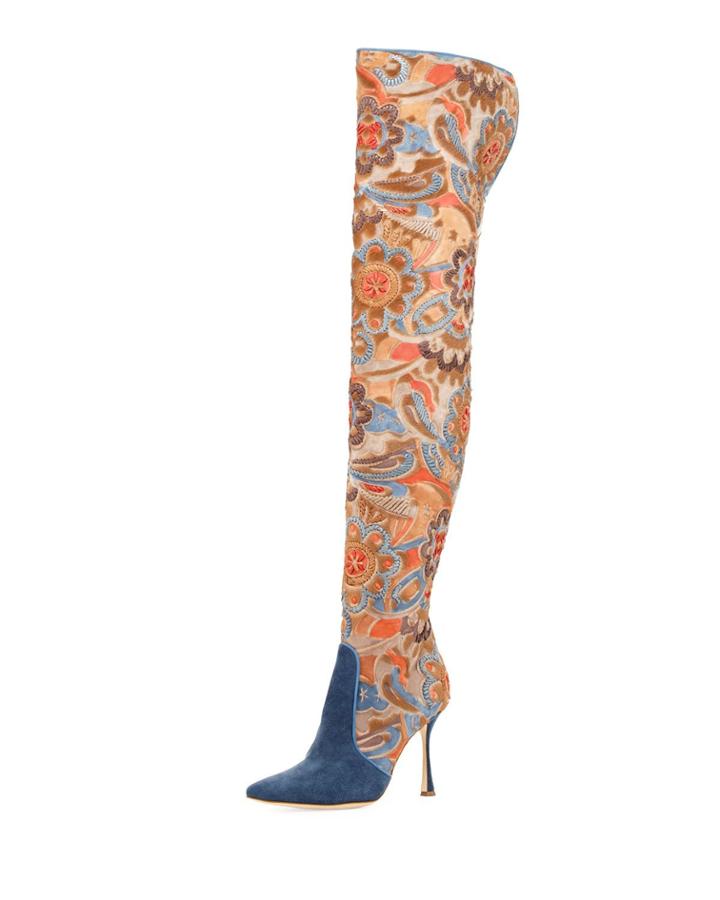 Temaquita Floral Over-the-knee Boot