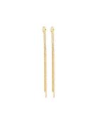 Golden Linear Front-back Dangle Earrings