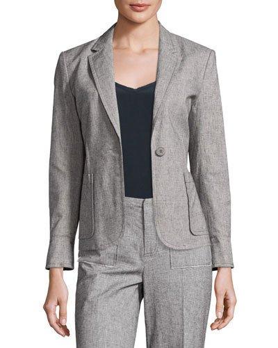 Tweed Schoolboy Blazer, Gray