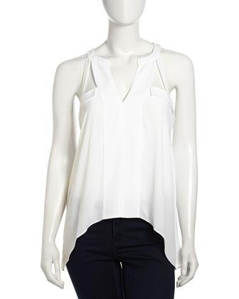 Bcbgmaxazria Avalyn Cutout Tank, White