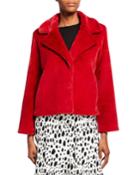 Faux Beaver Fur Short Coat With