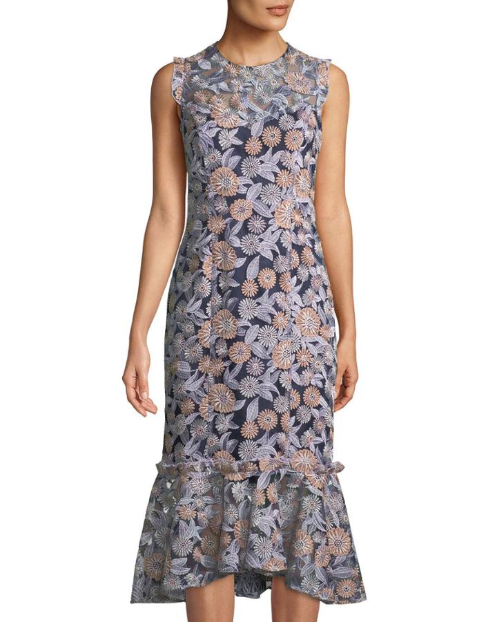 Barlett Sleeveless Floral Midi Dress,