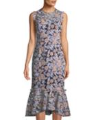 Barlett Sleeveless Floral Midi Dress,
