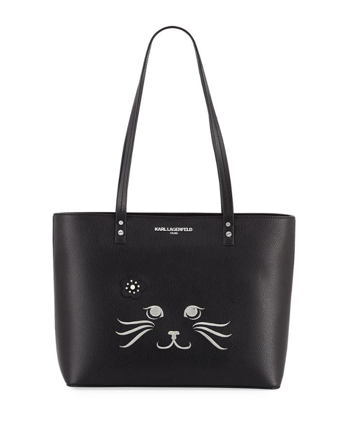 Maybelle Shoulder Tote Bag With Choupette Kitty Face
