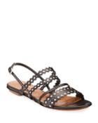 Flat Laser-cut Chamois Slingback