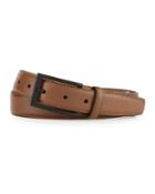 Leather Pin-dot Belt, Brown