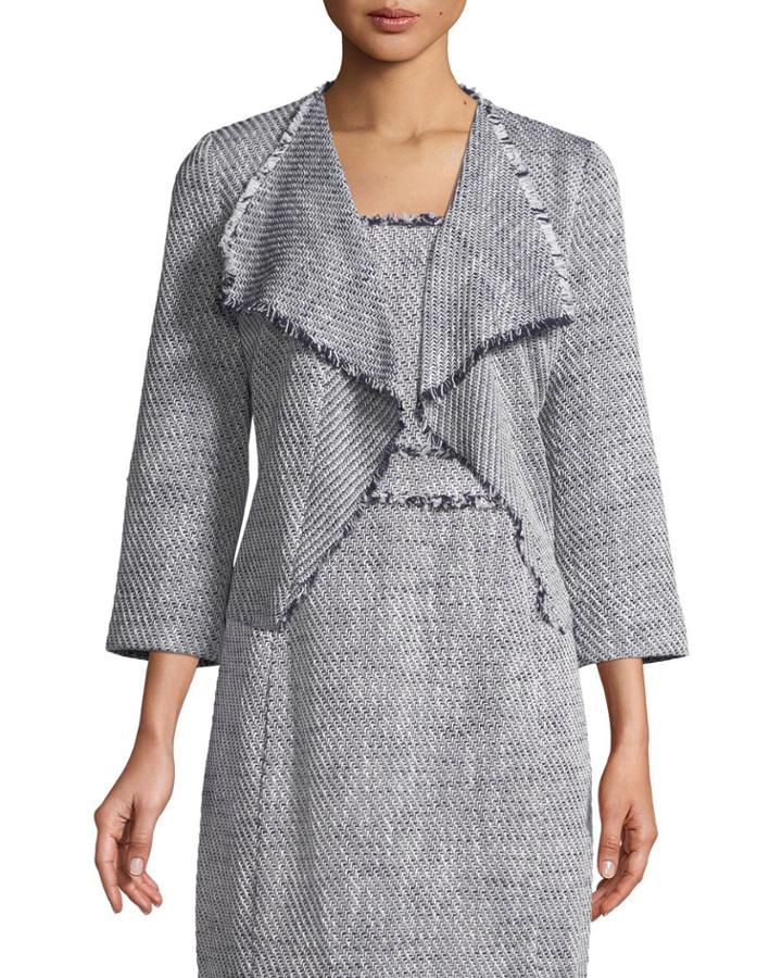 Tweed Waterfall-front Jacket