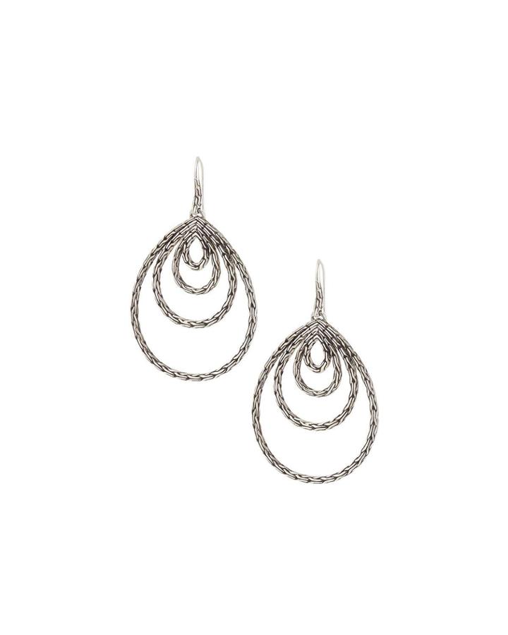 Classic Chain Carved Drop Earrings
