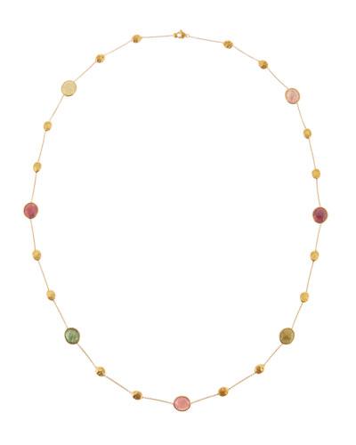 Siviglia 18k Gold Multicolor Sapphire Necklace,
