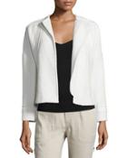 Frayed-trim Boucle Jacket