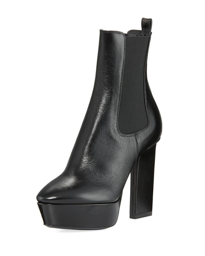 Vika Patent Platform Chelsea Boot