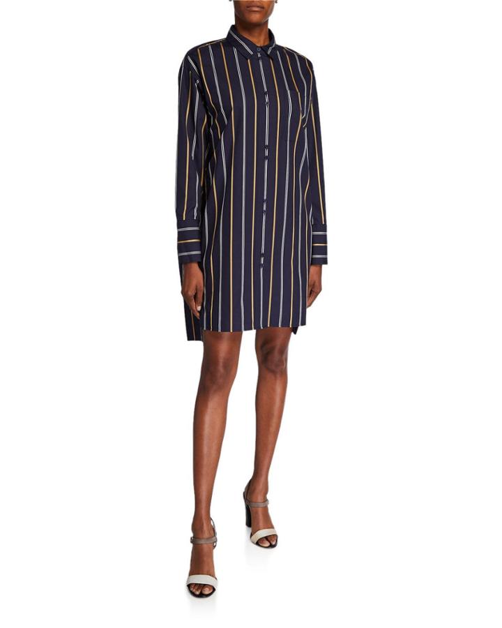 Marivin Striped Button-down Oversized Boyfriend