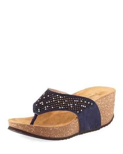 Willow Embellished Cork Wedge