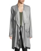 Chandler Drape-front Stretch-twill Jacket W/ Patch Pockets