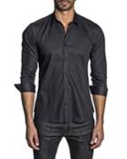 Men's Long-sleeve Tonal Diamond Jacquard