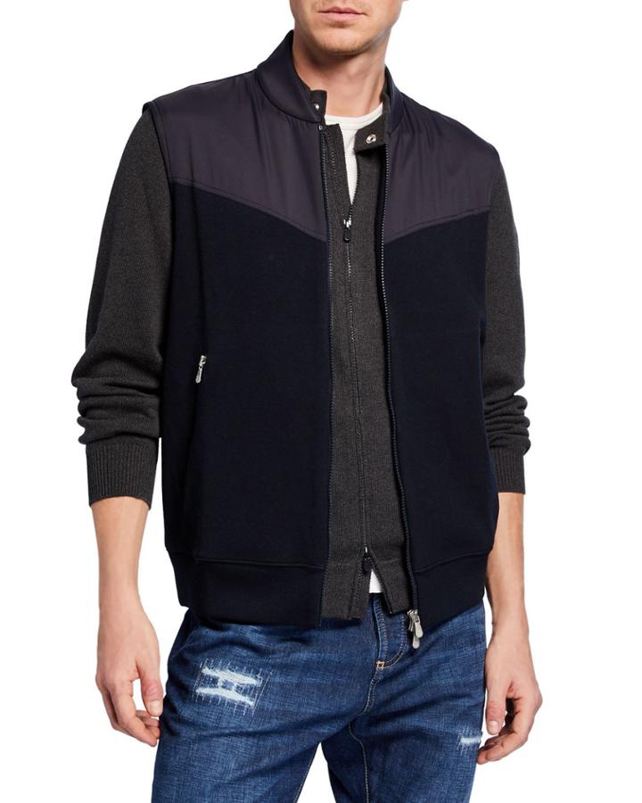 Men's Cotton Zip-up Sleeveless Gilet