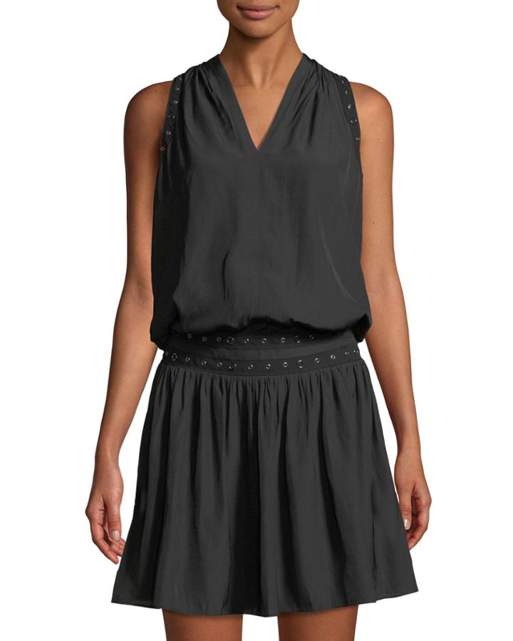 Mannie Grommet-seam V-neck Dress