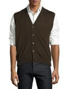 Wool-blend Plaid Sweater Vest,