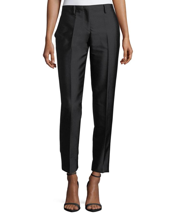 Mid-rise Skinny Crepe Pants