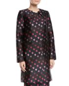 Rose-foiled Collar-less Coat