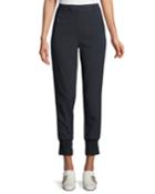 Pinstripe Cotton Jogger Pants