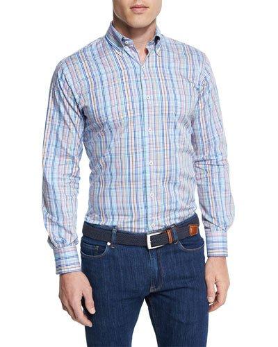 Crown Pin-plaid Long-sleeve