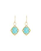 Lisse 18k Turquoise & Diamond Dangle & Drop Earrings