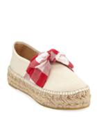 Rowan Canvas Gingham Espadrille Flats
