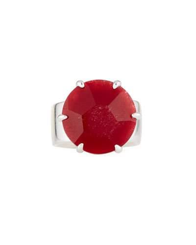Rock Candy&reg; Large Gemma Cocktail Ring In Dyed Red Quartzite,