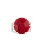 Rock Candy&reg; Large Gemma Cocktail Ring In Dyed Red Quartzite,
