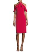 Laight Stretch-crepe Cold-shoulder Dress