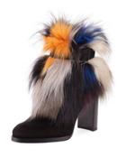 Gofruit Suede Boot W/ Fur Trim