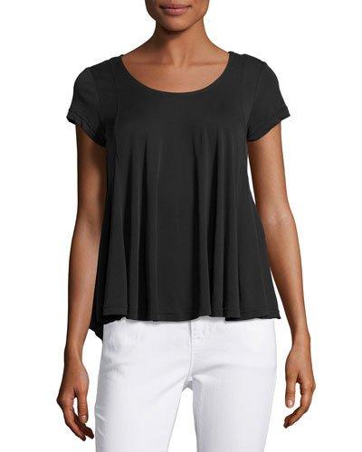 Crisscross-back Jersey Tee, Black